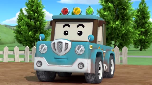 变形警车珀利:斯普奇练成了倒立!