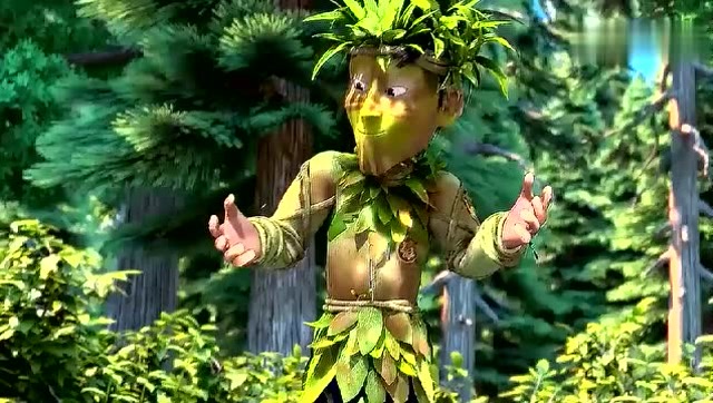 熊出没之探险日记:森林中出现野人 光头强误入野人区 太可怕了!