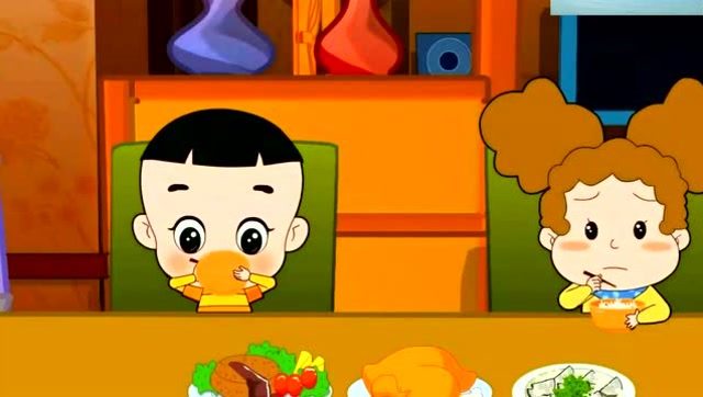 新大头儿子面对棉花糖紧张,竟把螃蟹吃到了头上,出糗出大了!