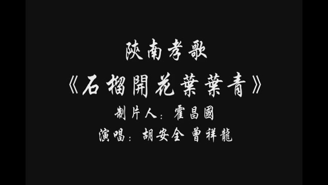 陕南孝歌《石榴开花叶叶青》——好听!