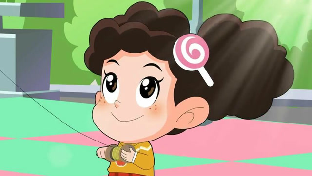 大头儿子找棉花糖一起去放风筝