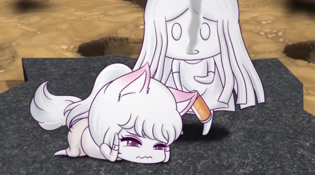 吃鸡大作战:娇小狸误入轰炸区,以为这里是地狱,吓得抱头就跑!