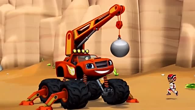 旋风战车:飙速成功变身一辆破坏怪兽吊车,准备开始反击!