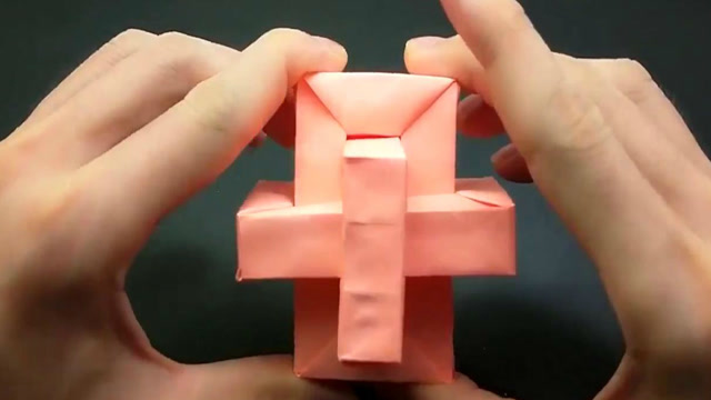 简单好做的折纸孔明锁,小朋友拿来玩锻炼手得灵巧度很不错