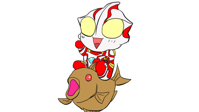 可爱的q版梦比优斯奥特曼儿童卡通简笔画