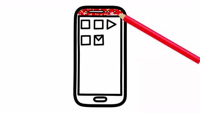 儿童简笔画:画画苹果手机