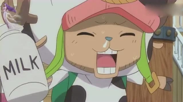 航海王,草帽团真正的团宠乔巴的各种形态,喝牛奶的乔巴了解下