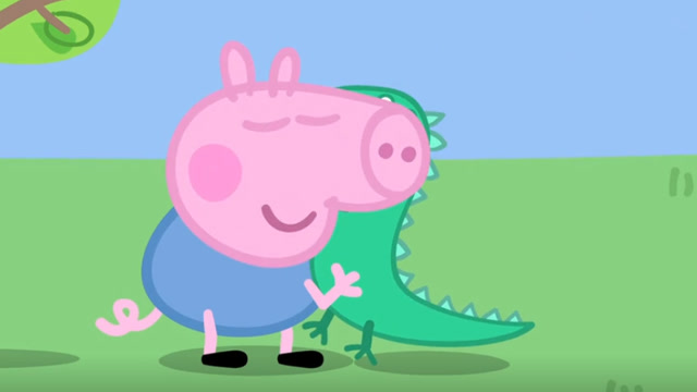 小猪佩奇和乔治最喜欢和他们的小恐龙朋友一起玩 玩具故事