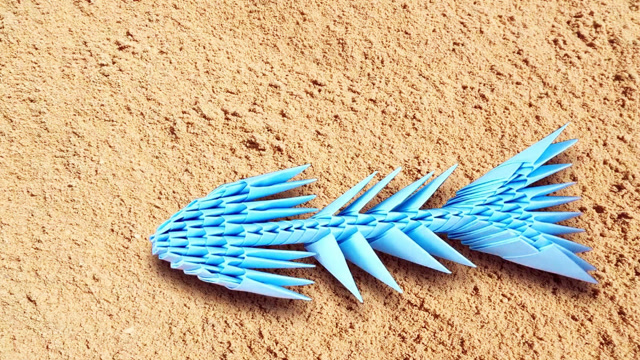 手工折纸教学,教你用纸制作一个鱼骨