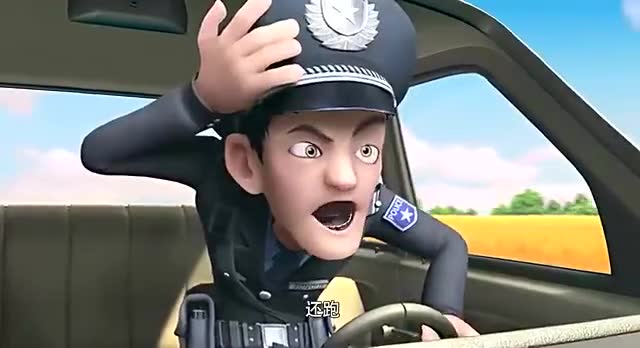熊出没之夺宝熊兵警察叔叔追击光头强