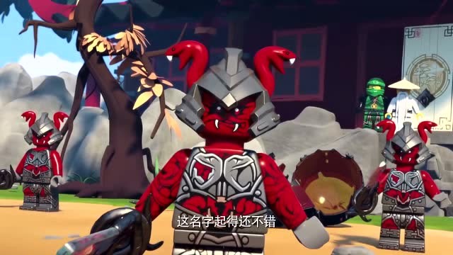 乐高幻影忍者忍者用三秒打败红蛇武士殊不知这只是蛇的开胃菜