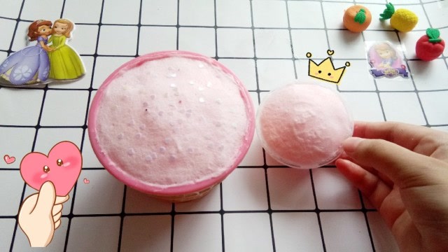 玩转粉嫩充气冰山泥,不够解压还可做成超好玩的戳戳泥,无硼砂