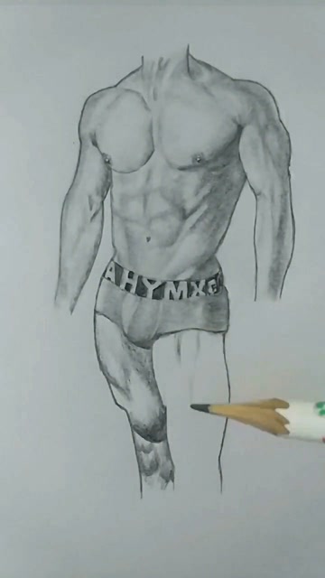 肌肉男简笔画男性图片