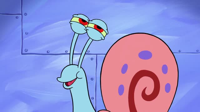 《海绵宝宝》小蜗牛喜欢一个会叫的小球球!