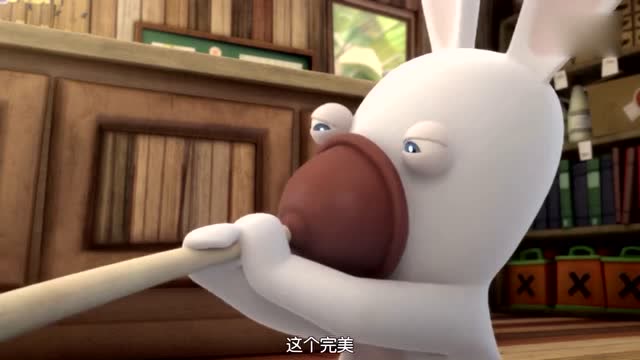 疯狂的兔子:真是太会玩了,竟然在玩马桶塞