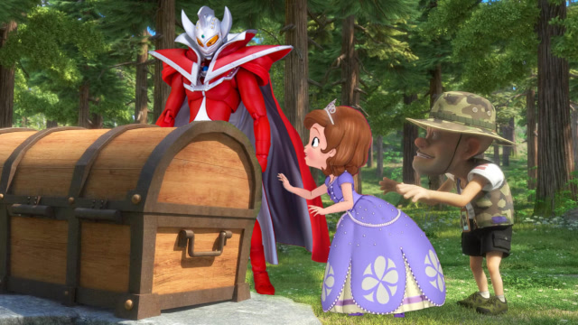 苏菲亚和光头强发现宝箱想占为己有,泰罗奥特曼将宝箱重埋地下