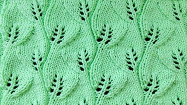 树叶10针编织花样图片