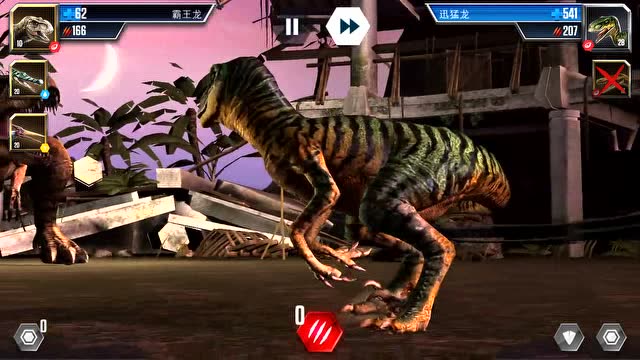 霸王龙和似鳄龙来场战斗,两个技能点直接进攻