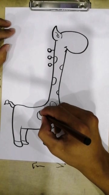 长颈鹿,很简单画法