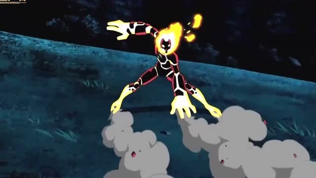 终极异形田小班变身火焰人把维多博士打的那叫一个惨