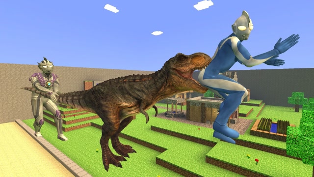 高斯奥特曼的屁股被霸王龙咬住了雷杰多能拉开吗?