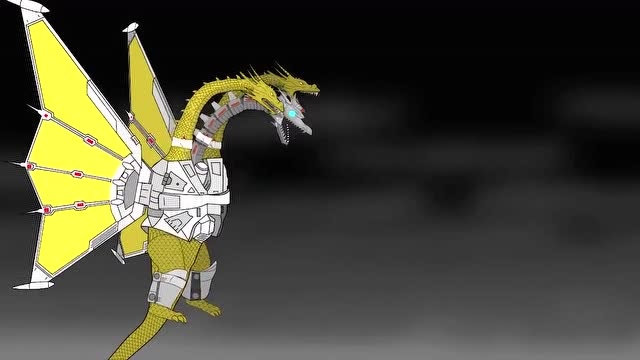 怪兽恐龙王国:三头黄金龙复活了,他要找哥斯拉算账