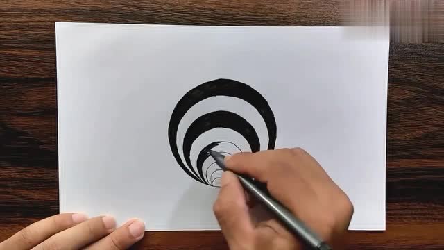 儿童最简单的立体画之漩涡简单几笔就搞定你get到了吗