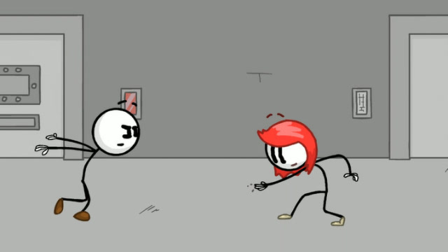 火柴人被困第二期:火柴人带美女逃跑,真的是男女搭配干活不累!