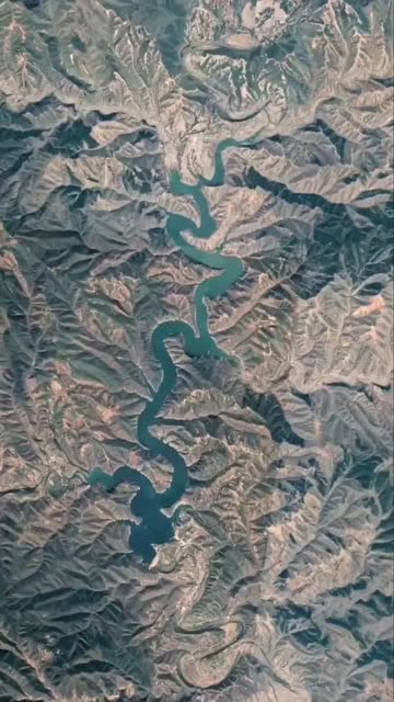 山西省发现龙形凤形水库寓意着祖国大好河山龙凤呈祥