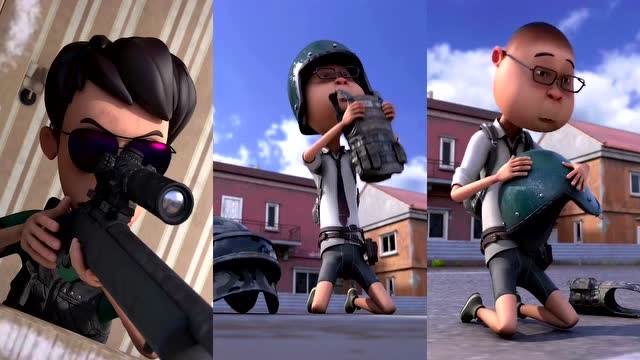 阿银吃鸡大作战:想撞我?看我一级头!