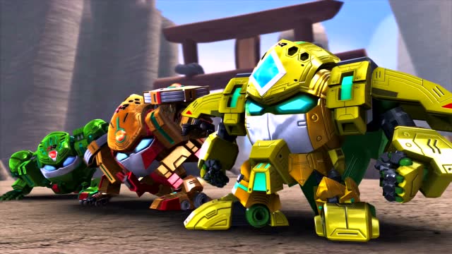 果宝特攻2:三剑客一出绝招,魔动王就土遁逃走!