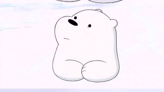 小时候的白熊萌化了,白白胖胖可可爱爱