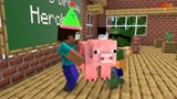 Minecraft动画：Him的生日到了，怪物们送上礼物！