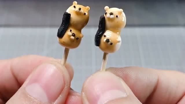 超级可爱的夜宵来了,教你用粘土制作萌萌的丸子,这么可爱肯定舍不得吃