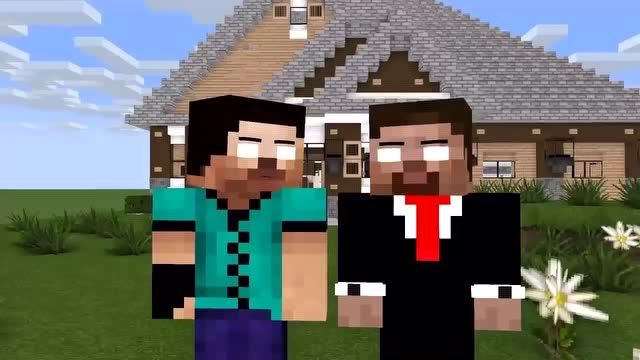 minecraft动画《火焰实体的入侵》,him三兄弟集合!