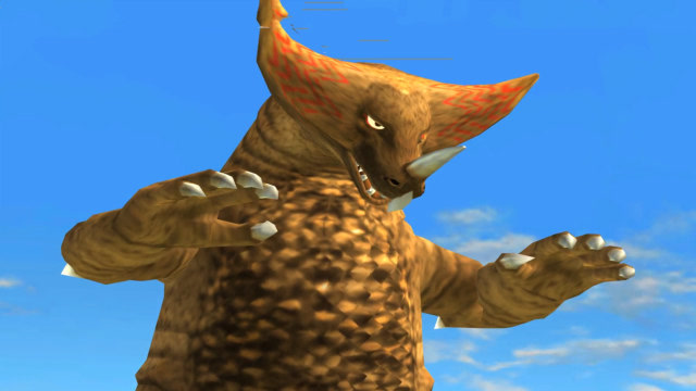 奥特曼格斗大作战:古代怪兽格莫拉用头部撞击打败雷欧与佐菲奥特曼