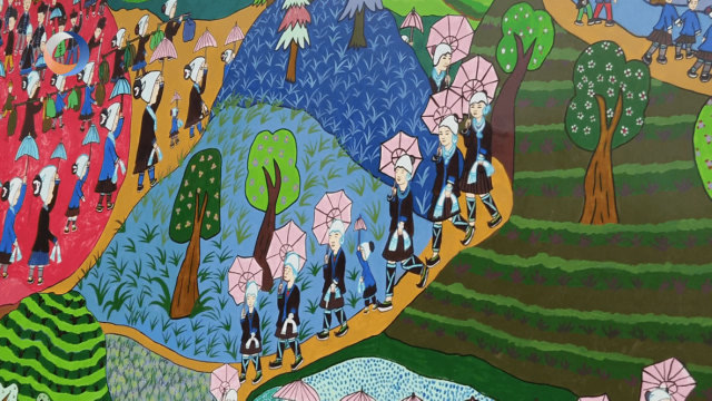 广西侗族农民画中的脱贫路