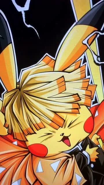 鬼灭之刃皮卡丘版 集中一点,登峰造极!雷之呼吸,壹之型～十万伏特!