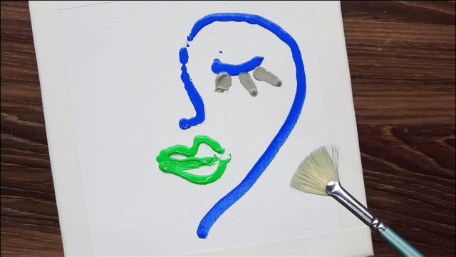 先用颜料挤出1张"抽象"的脸,短短一分钟后,画面美不胜收!