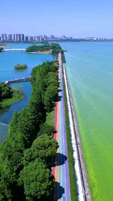 夏天到了,来无锡贡湖湾走一走彩虹跑道吧,一起感受宜居无锡夏天的味道