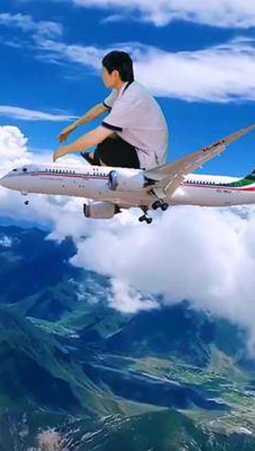 坐飞机去旅游了#创作灵感 #空中飞人