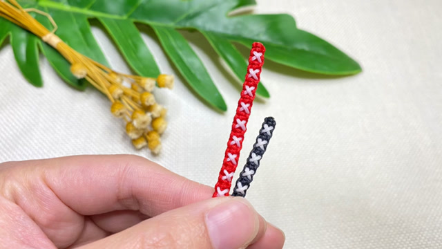 相思结编织方法教程,平结衍生编法