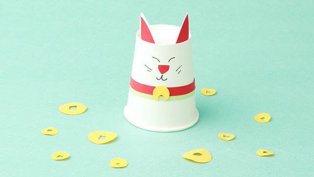 朵妈手工课 | 纸杯好运猫咪