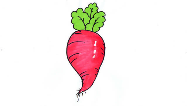 红萝卜简笔画彩色图片