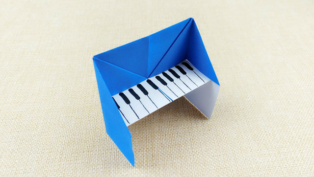 钢琴折纸步骤图片