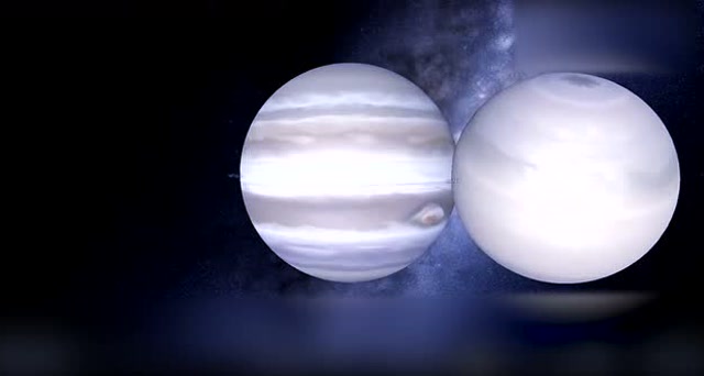 软件模拟土星和木星的相撞融合过程,最后竟变成了一个太阳