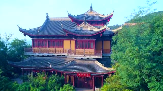 航拍苏州市文殊寺