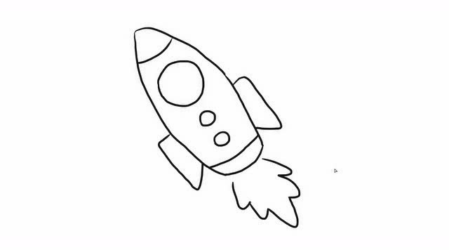 幼儿园火箭的画法图片
