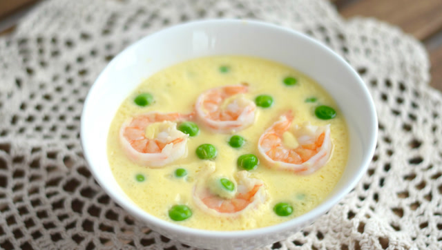 虾仁鸡蛋羹,好香好嫩,你一定会喜欢