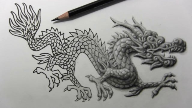 简笔画教学2分钟教你画一条龙超简单很逼真